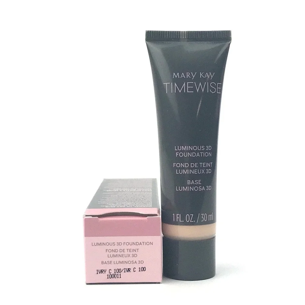 New In Box Mary Kay Timewise Luminous 3D Foundation Ivory C 100 Full Size C100